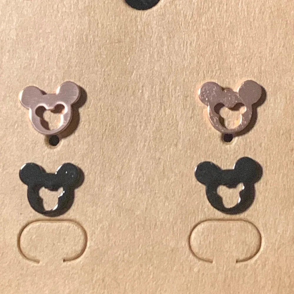 2 Pair of Little Girls Disney Mickey Head Earrings, NEW